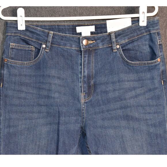 NEW H&M Women's 10 Skinny Regular Waist Full Length Distressed Denim Jeans NWT - Picture 1 of 9